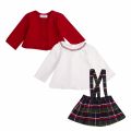 Baby Red Tartan Skirt 3 Piece Set 76608 by Mayoral from Hurleys