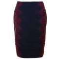 Womens Navy Queeny Scallop Lace Edge Pencil Skirt 62111 by Ted Baker from Hurleys