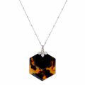 Womens Gold/Tortoiseshell Honnita Honeycomb Pendant Necklace 54113 by Ted Baker from Hurleys