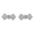 Womens Silver/Crystal Sersi Solitaire Pave Earrings 54137 by Ted Baker from Hurleys