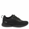 Womens All Black Bobs Squad Tough Talk Trainers 40733 by Skechers from Hurleys