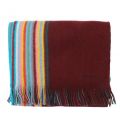Mens Burgundy Multi Edge Scarf 94218 by PS Paul Smith from Hurleys