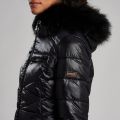 Womens Black Premium Strike Hooded Quilted Jacket 51399 by Barbour International from Hurleys