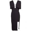 Womens Black Polygon Midi Dress 69042 by The 8th Sign from Hurleys