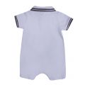 Baby Pale Blue Tipped S/s Polo Romper 87120 by BOSS from Hurleys