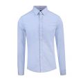 Armani Exchange Shirt Mens Light Blue Cotton Oxford Slim L/s