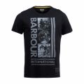 Mens Black Mono Vertical Logo S/s T Shirt 51433 by Barbour International from Hurleys