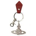 Womens Red/Silver Debbie Hammered Orb Keyring 106775 by Vivienne Westwood from Hurleys