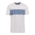 Mens White/Blue Squishh Stripe S/s T Shirt 73768 by Ted Baker from Hurleys
