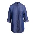 Womens Blue Chambray Blouse 84059 by Emporio Armani from Hurleys