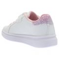 Girls White Pink Anita Glitter Flower Trainers (26-35) 105754 by Lelli Kelly from Hurleys