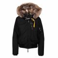 Womens Black Gobi Fur Hooded Bomber Jacket 48886 by Parajumpers from Hurleys