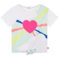 Girls White Heart Rainbow S/s T Shirt 104440 by Billieblush from Hurleys
