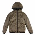 Boys Khaki Branded Reversible Hooded Jacket 48097 by Emporio Armani from Hurleys