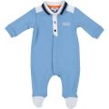 Baby Blue Contrast Polo Babygrow 38236 by BOSS from Hurleys