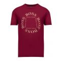 Athleisure Mens Burgundy/Gold Tee 1 Circle Logo S/s T Shirt 51452 by BOSS from Hurleys
