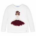 Girls Natural/Red Ballroom Doll L/s T Shirt 48407 by Mayoral from Hurleys