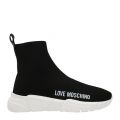 Womens Black Logo Knit Hi Trainers 88958 by Love Moschino from Hurleys