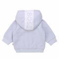 Baby Pale Blue Branded Hooded Zip Through Sweat Top 75232 by BOSS from Hurleys