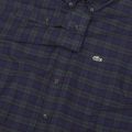 Mens Green & Blue Tonal Check L/s Shirt 30987 by Lacoste from Hurleys