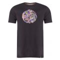 Mens Black Vintage Thornley Paisley S/s T Shirt 34982 by Pretty Green from Hurleys