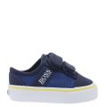 Boys Navy Branded Velcro Trainers (17-26) 19720 by BOSS from Hurleys