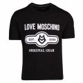 Mens Black Chest Panel Logo Slim Fit S/s T Shirt 39376 by Love Moschino from Hurleys
