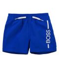 Toddler French Blue Branded Leg Swim Shorts 87821 by BOSS from Hurleys