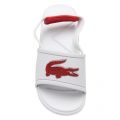 Infant White/Dark Pink L.30 Croc Slides (3-9) 55726 by Lacoste from Hurleys