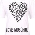 Womens Optical White Heart Logo S/s T Shirt 110539 by Love Moschino from Hurleys
