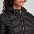 Womens Black Ace Hooded Quilted Jacket 51323 by Barbour International from Hurleys