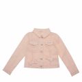 Girls Raspberry Cotton Twill Bow Jacket 36561 by Billieblush from Hurleys