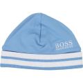 Baby Blue Logo Stripe Soft Hat 38247 by BOSS from Hurleys