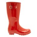 Original Kids Military Red Gloss Wellington Boots (12-4) 10651 by Hunter from Hurleys