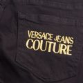 Womens Black Embroidered Logo Skinny Fit Jeans 51226 by Versace Jeans Couture from Hurleys