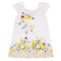 Infant White Birds & Flowers Dress 40114 by Mayoral from Hurleys