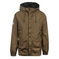 Mens Green Nylon Zip Through Hooded Jacket 57592 by Pretty Green from Hurleys