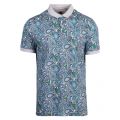 Mens Green Paisley Print S/s Polo Shirt 57541 by Pretty Green from Hurleys