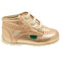 Girls Rose Gold Kick Hi Baby Booties (2-4) 18857 by Kickers from Hurleys