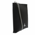 Womens Black Victoria Saffiano Crossbody Bag With Chain 54545 by Vivienne Westwood from Hurleys