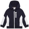 Toddler Navy Zip Hooded Sweat Jacket 111196 by BOSS from Hurleys