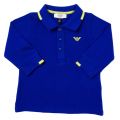 Baby Blue Small Logo L/s Polo Shirt 62484 by Armani Junior from Hurleys