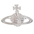 Womens Silver & Crystal Bas Relief Brooch 67814 by Vivienne Westwood from Hurleys