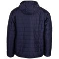 Mens Navy Level Hooded Quilted Jacket 17743 by Barbour International from Hurleys