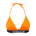 Womens Vivid Orange Logo Band Triangle Bikini Top 107259 by Calvin Klein from Hurleys