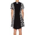 Womens Black Peony Floral Blocking Dress 56192 by Calvin Klein from Hurleys
