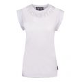 Womens White Diamante Neck Logo Fitted S/s T Shirt 43738 by Versace Jeans Couture from Hurleys