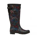 Womens Black Speckle Welly Print Boots 98804 by Joules from Hurleys