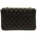 Womens Black Quilted Logo Shoulder Bag 17991 by Love Moschino from Hurleys