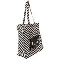 Womens Black & White Cat Foldaway Shopper Bag 70033 by Lulu Guinness from Hurleys